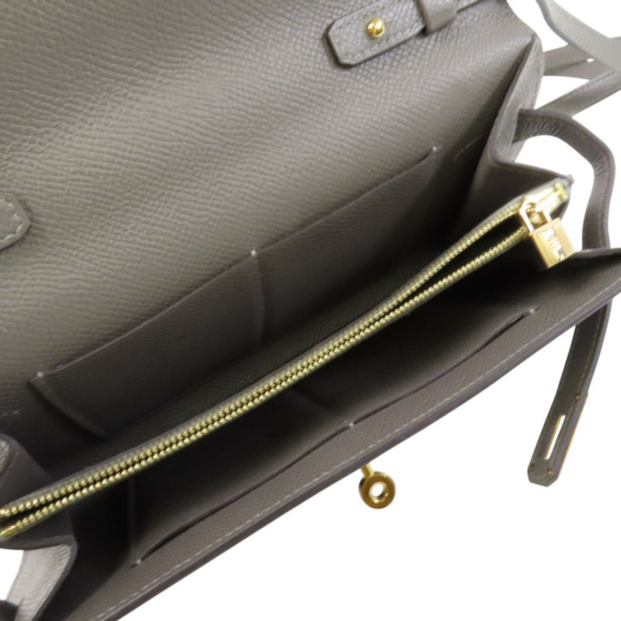 HERMES Epsom皮革Kelly To Go金扣肩背袋-5