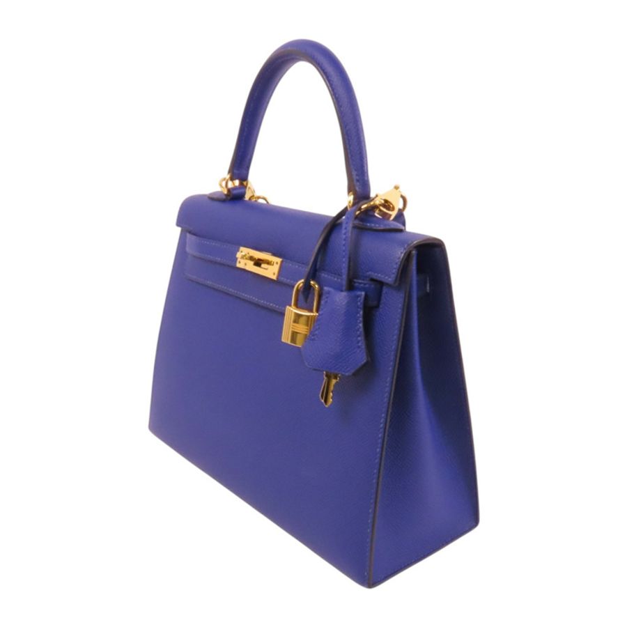 HERMES Epsom皮革Kelly 25金扣手挽肩背兩用袋-2