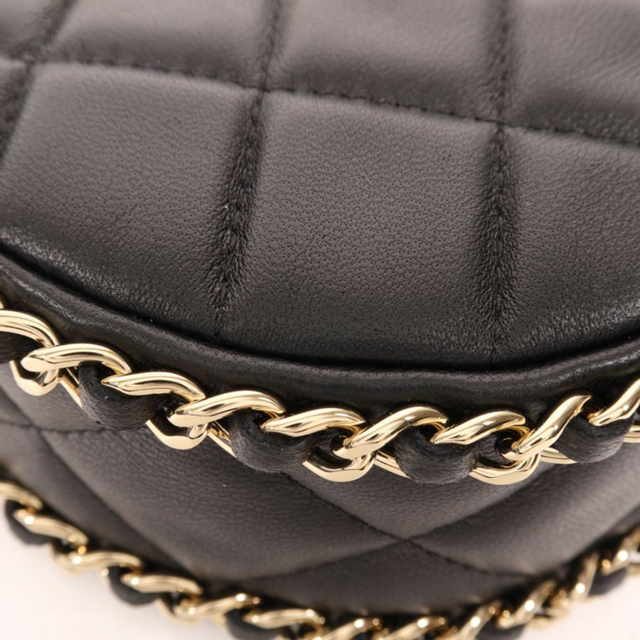 CHANEL 【激減優惠】羊皮皮革Mini Chain Bag金扣鏈帶肩背袋-12