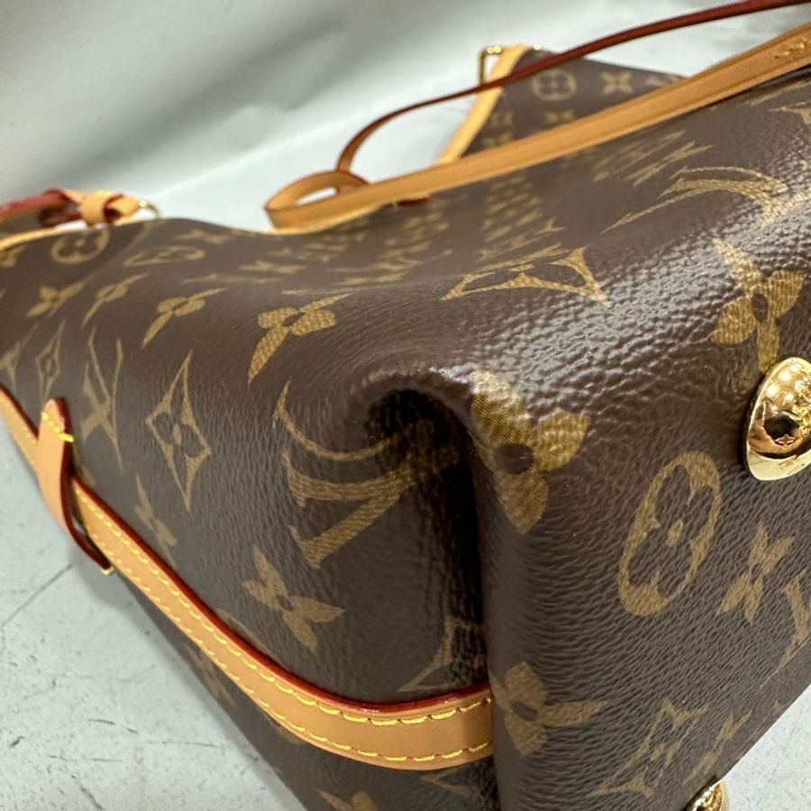 LV m46203 原花金釦carryall pm 肩背包-21