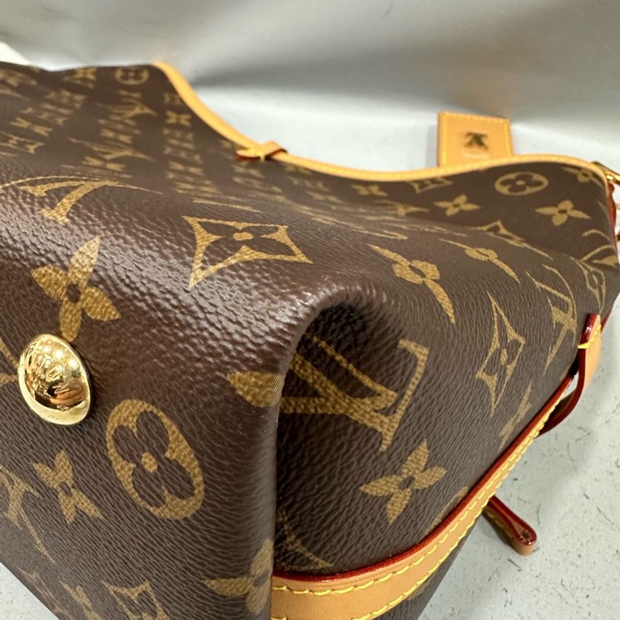 LV m46203 原花金釦carryall pm 肩背包-23