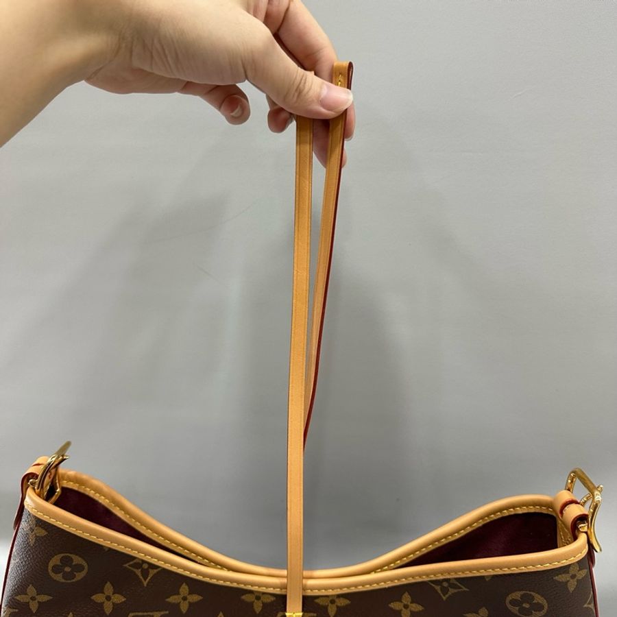 LV m46203 原花金釦carryall pm 肩背包-30