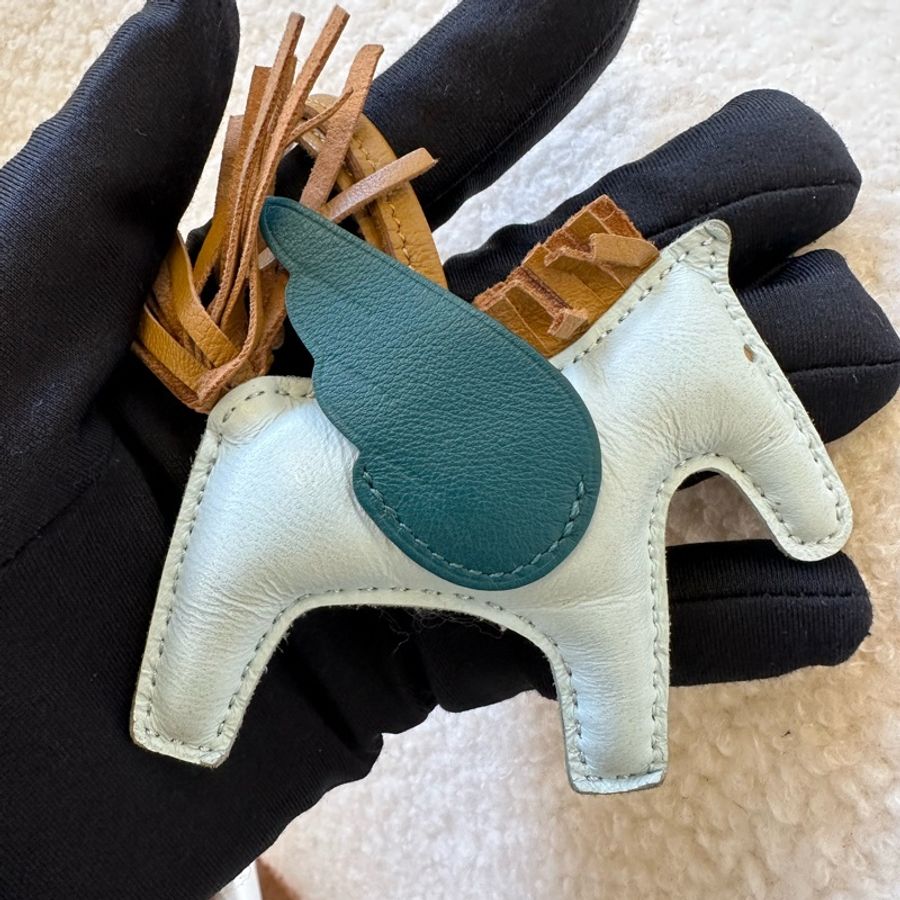 Hermès 愛馬仕 Rodeo飛馬掛件 小號 淺藍+深藍拼色 Z刻-16