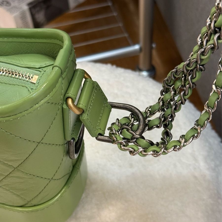 Chanel 23c牛油果綠 小號流浪包🥑最新晶片款-11