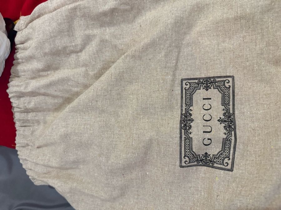 GUCCI 黑色 老花帽 全新 有防塵袋跟紙袋-2