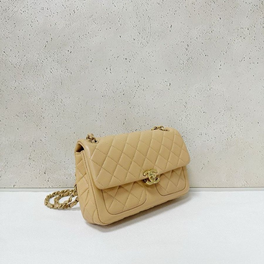 Chanel 23k rabat奶茶色 新款-1