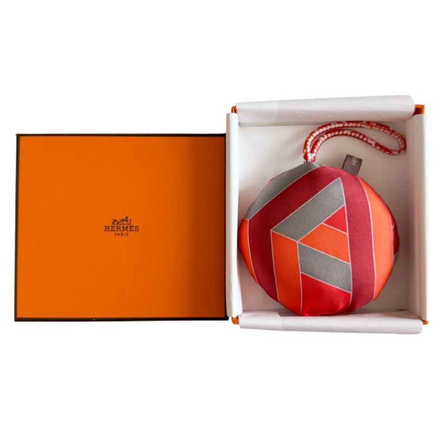 HERMES petit H 絲質 掛飾-8