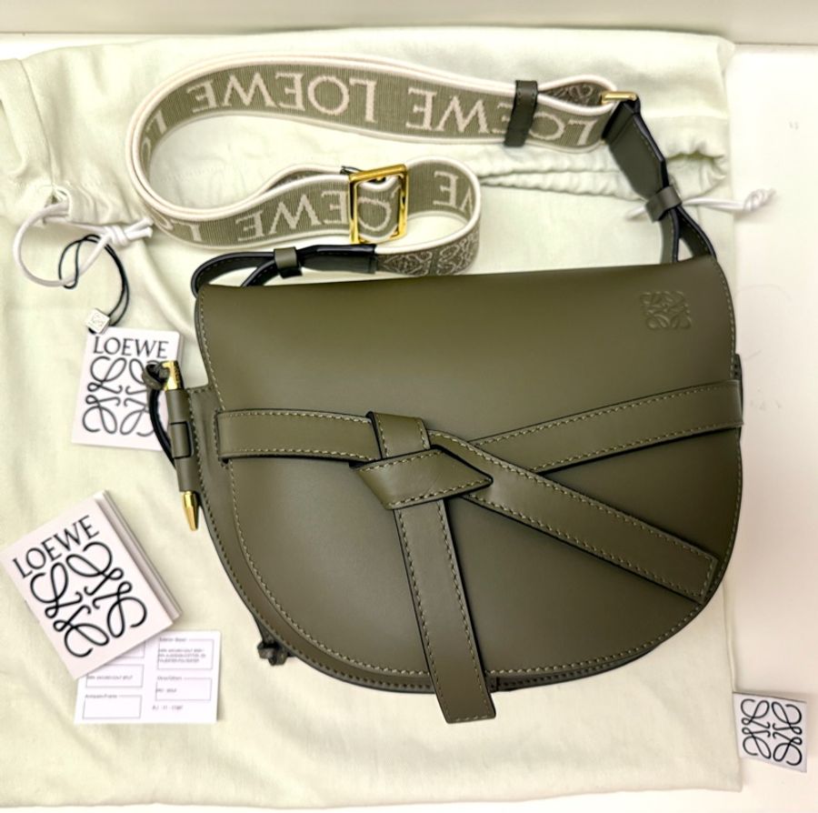 LOEWE small gate 墨綠色-0