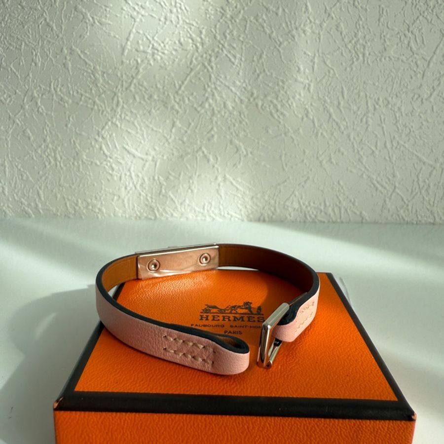 Hermes 粉色可愛手環-3