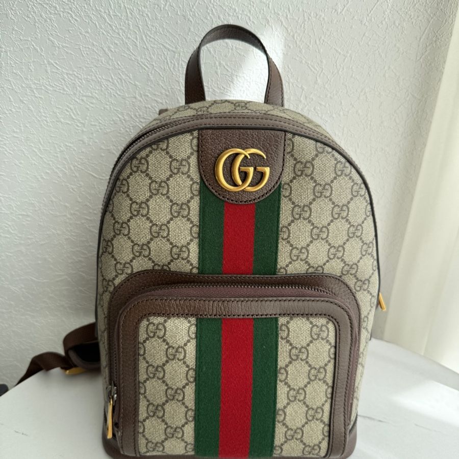 Gucci pvc紅綠後背包✨-6
