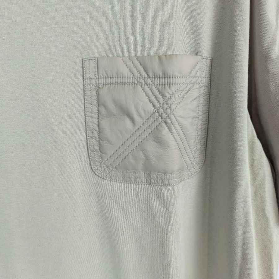 莉亞精品♡Burberry 拼接圓領短袖 尺碼XL 近新美品-3