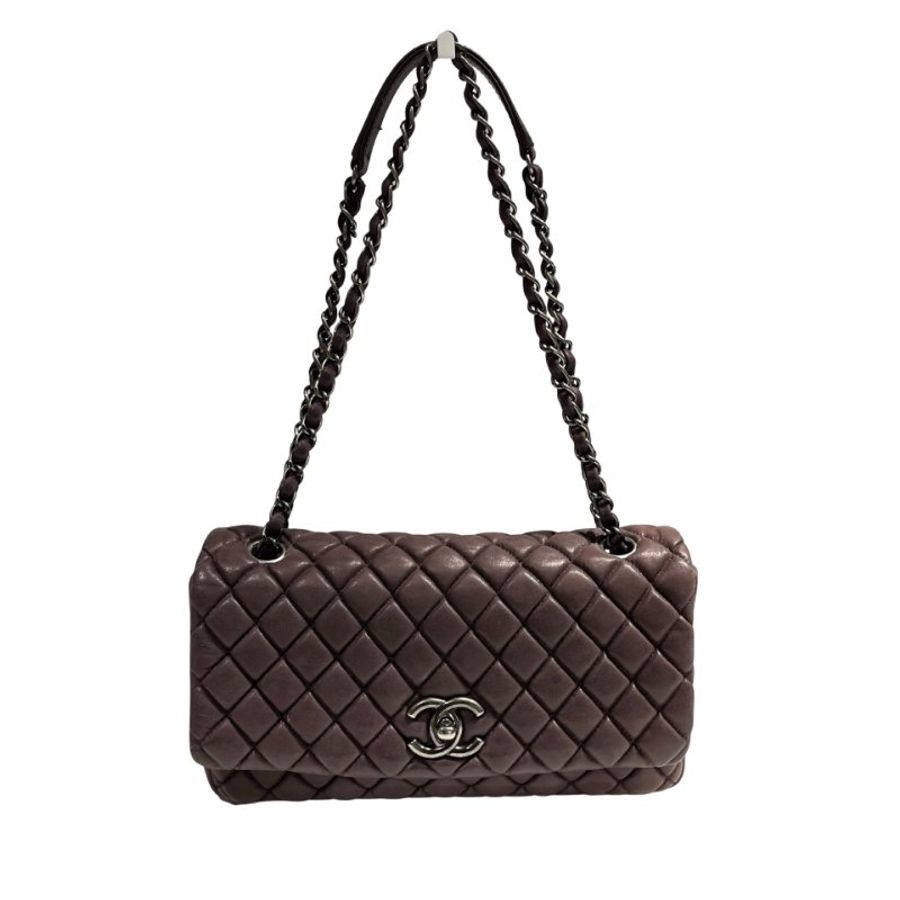 CHANEL CHAIN SHOULDER BAG PURPLE [3000789]-0