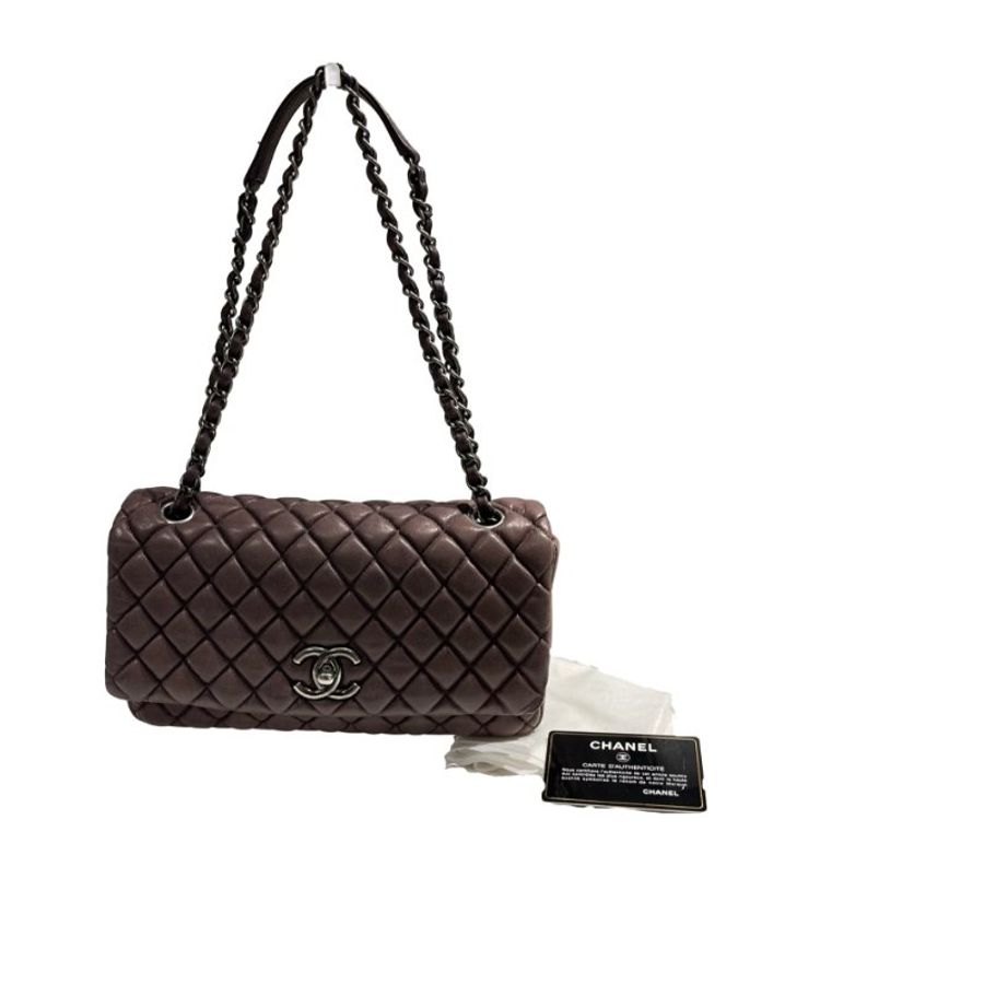 CHANEL CHAIN SHOULDER BAG PURPLE [3000789]-1