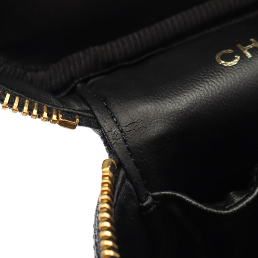 CHANEL Coco Mark 手提包,皮革小牛皮(牛皮),女士,黑色,A01998-5