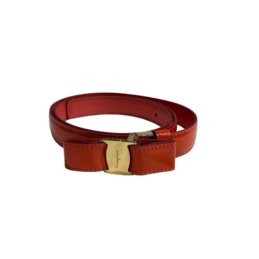 FERRAGAMO BELT PATENT LEATHER PINK [3000790]-0