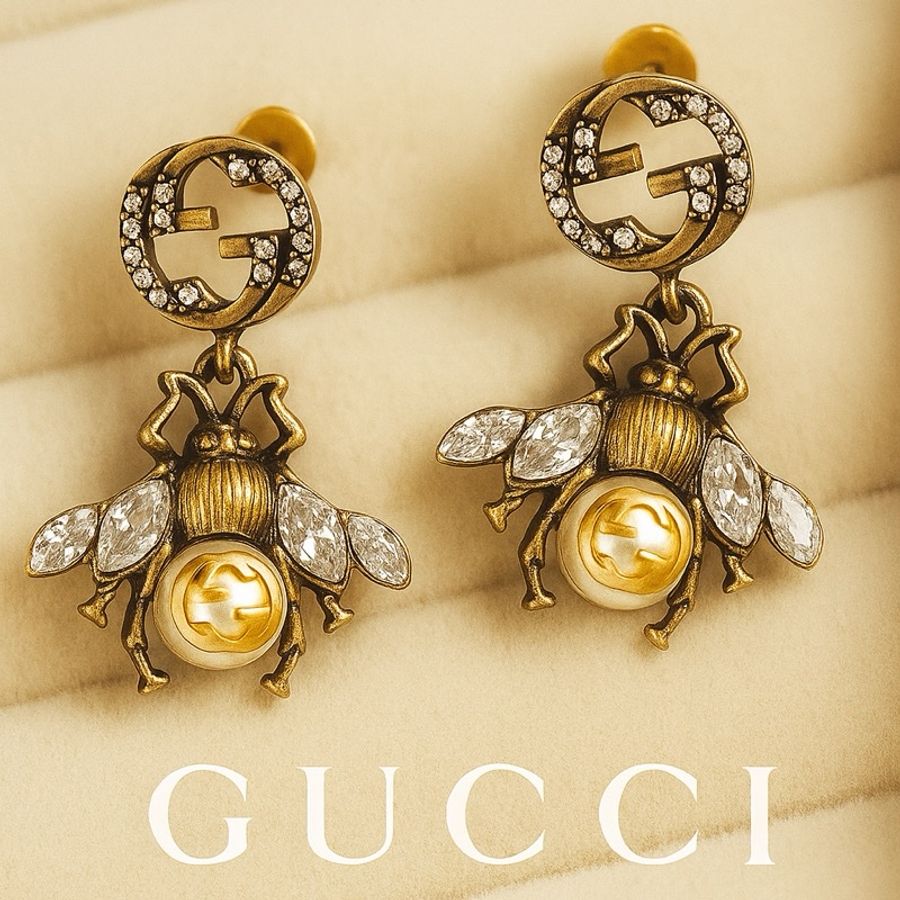 Gucci百年經典蜜蜂耳環-4