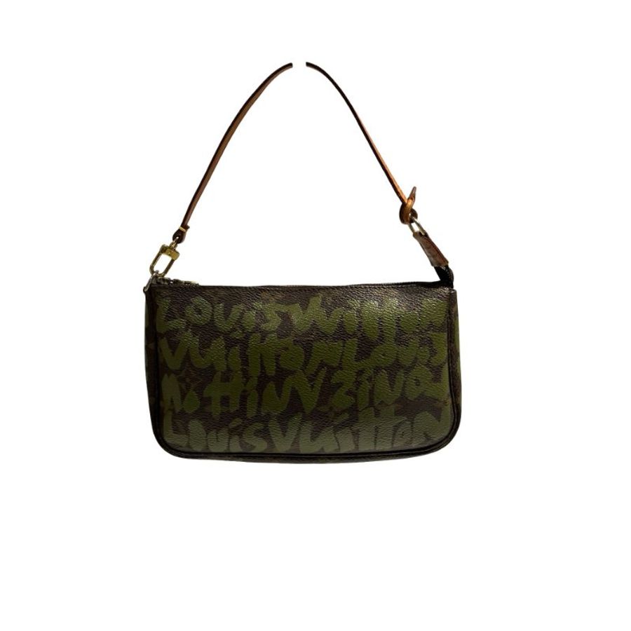 LV GRAFFITI POCHETTE BROWN GREEN [3000793]-0