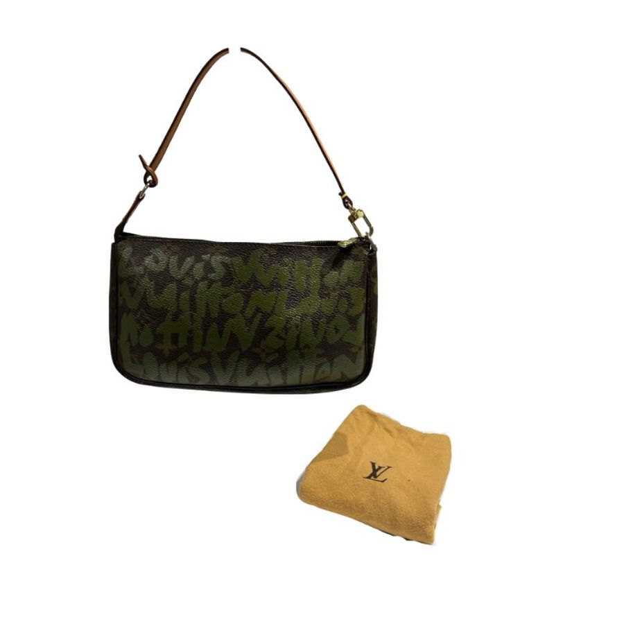 LV GRAFFITI POCHETTE BROWN GREEN [3000793]-1