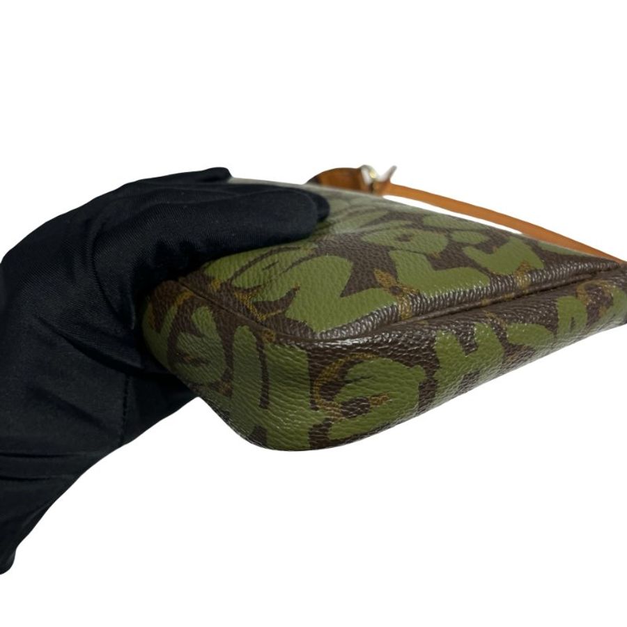 LV GRAFFITI POCHETTE BROWN GREEN [3000793]-3