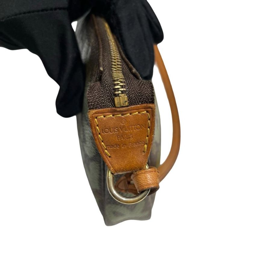 LV GRAFFITI POCHETTE BROWN GREEN [3000793]-4