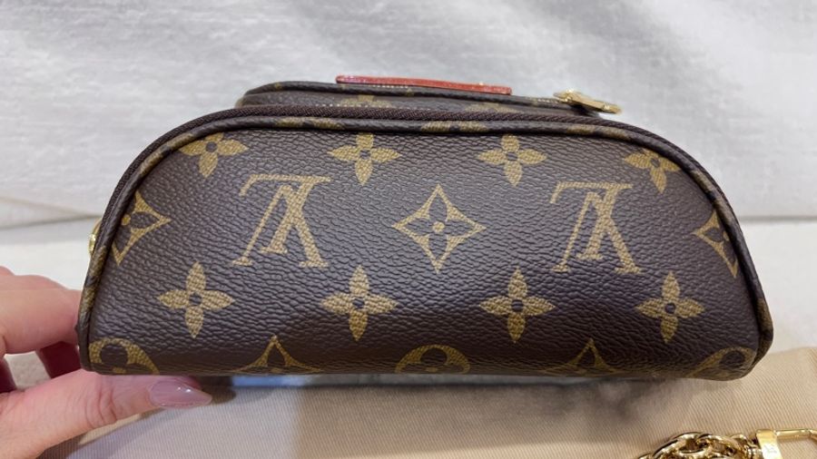 LV mini bumbag 原花 胸口包 腰包 肩背包 monogram 帆布 M82335-4
