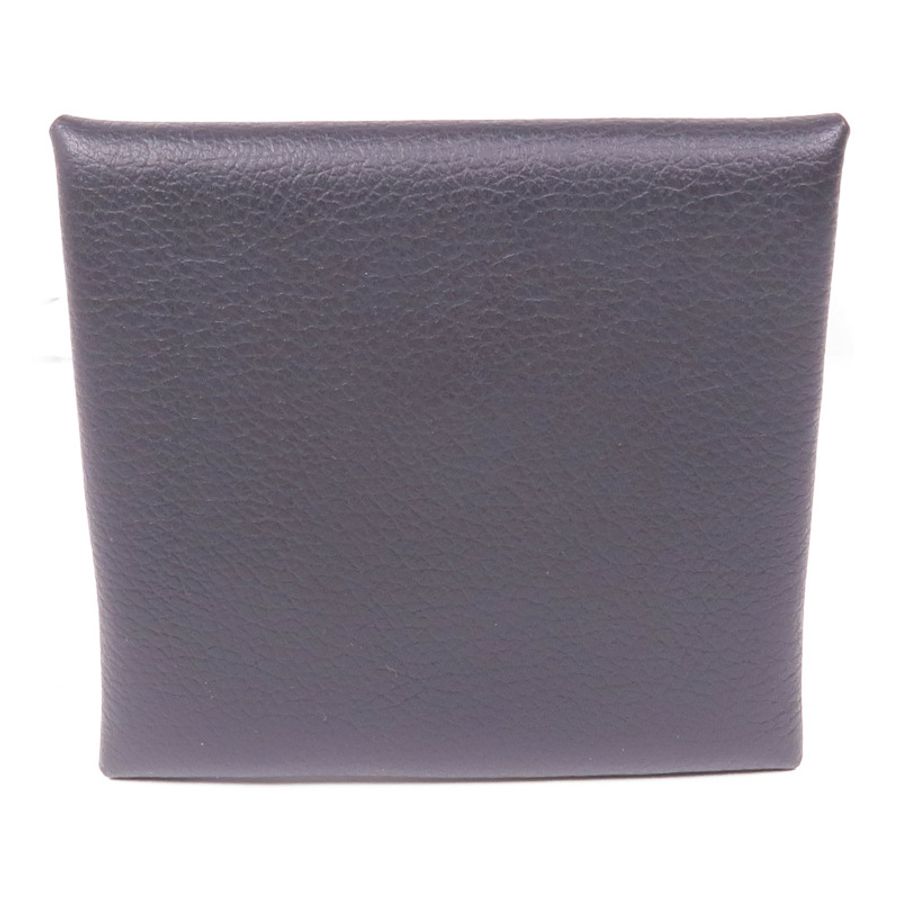 HERMES Evercolor皮革Coin Case銀扣零錢包Noir-1