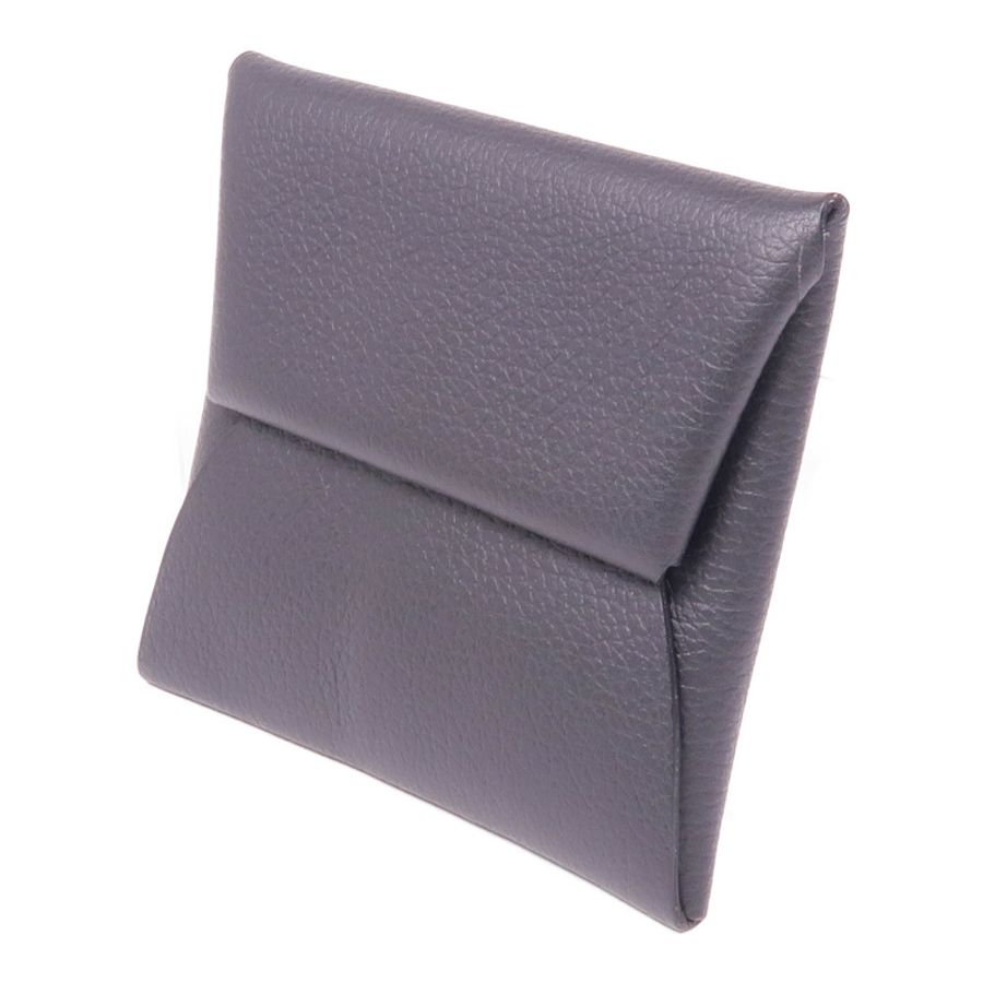 HERMES Evercolor皮革Coin Case銀扣零錢包Noir-2