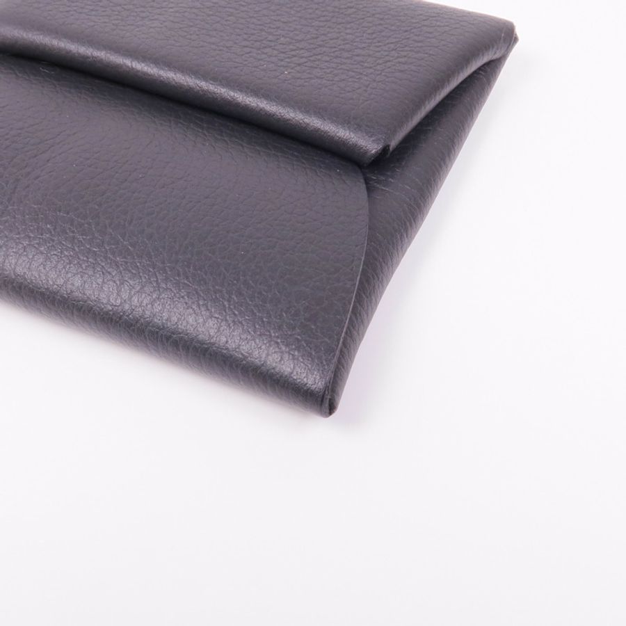 HERMES Evercolor皮革Coin Case銀扣零錢包Noir-6