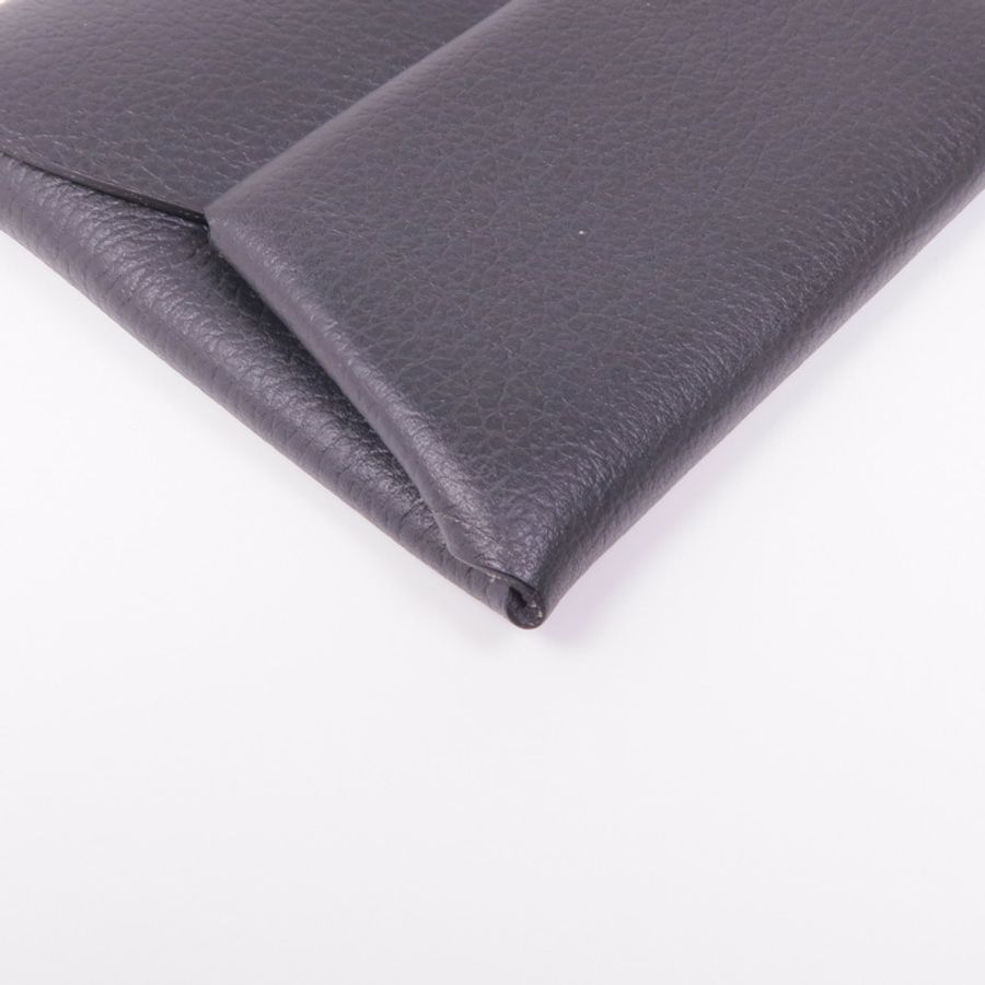 HERMES Evercolor皮革Coin Case銀扣零錢包Noir-8