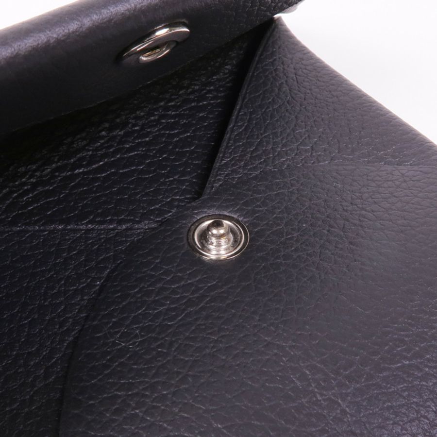 HERMES Evercolor皮革Coin Case銀扣零錢包Noir-10
