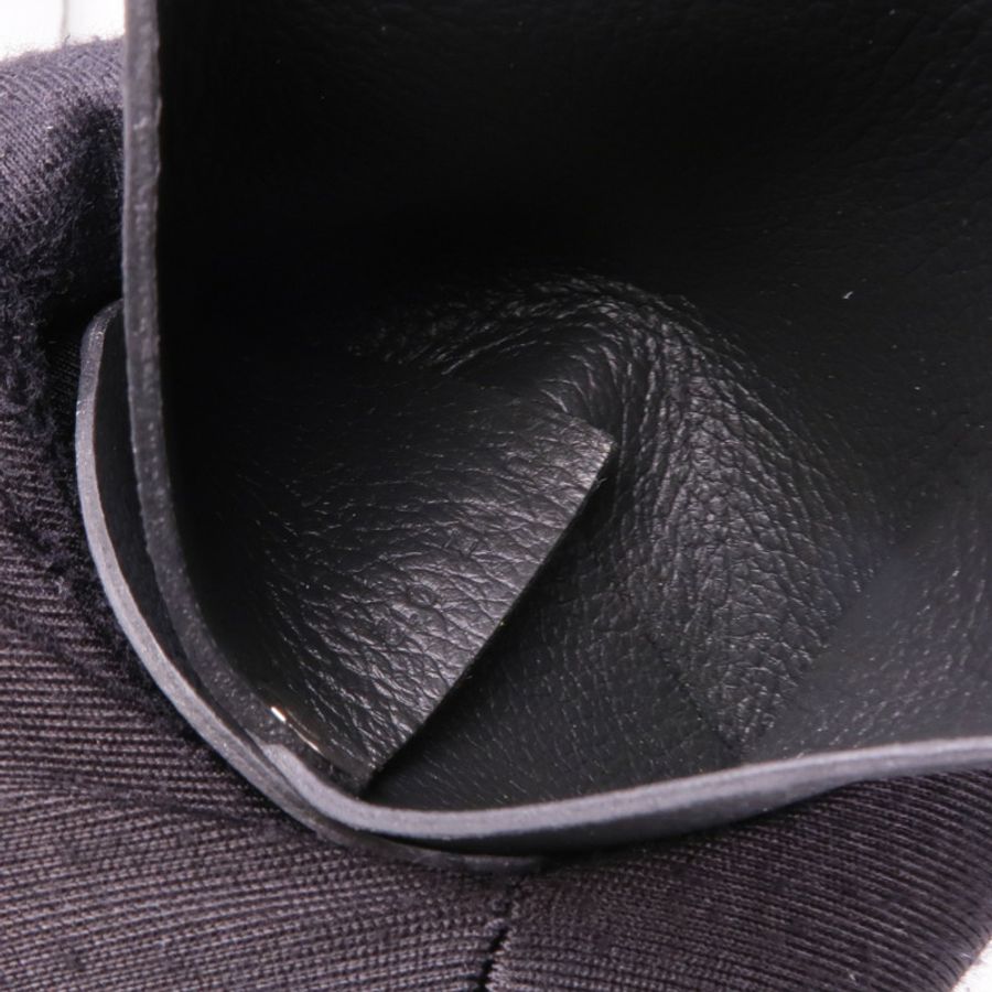 HERMES Evercolor皮革Coin Case銀扣零錢包Noir-12