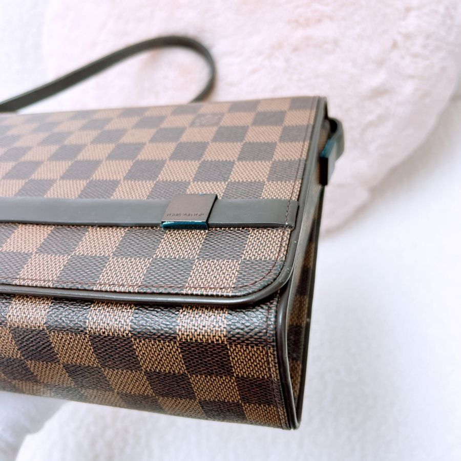 Lv tribeca 啡色棋盤格腋下包/肩背包-2