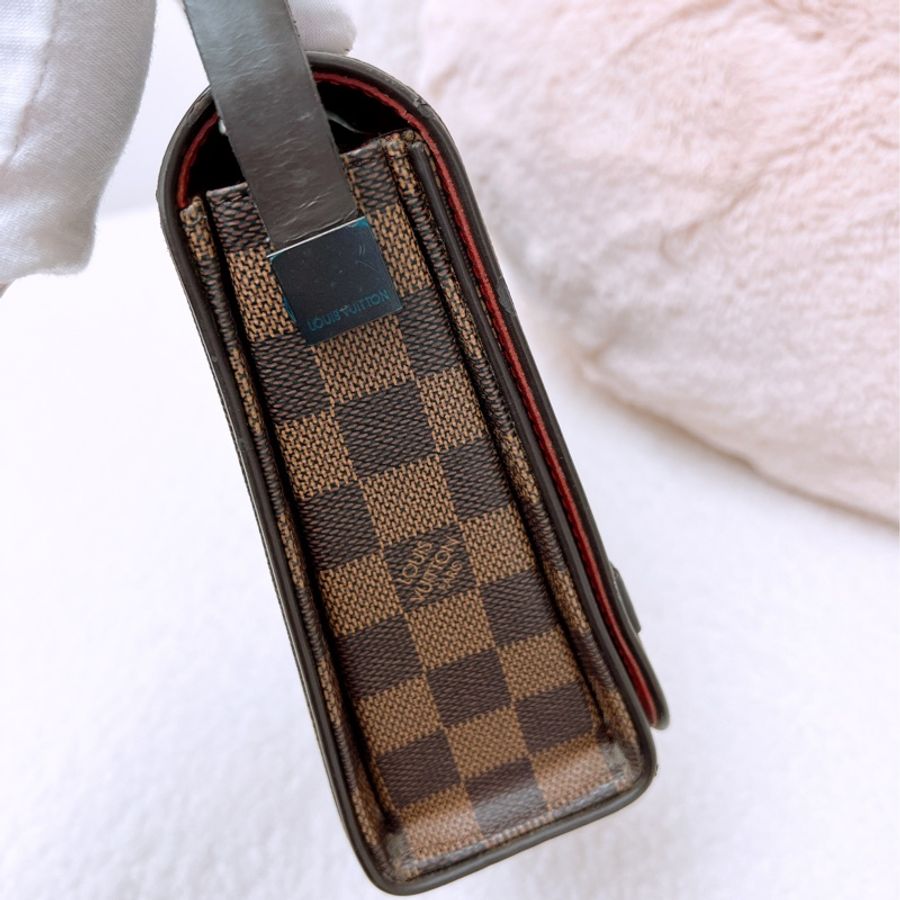 Lv tribeca 啡色棋盤格腋下包/肩背包-4