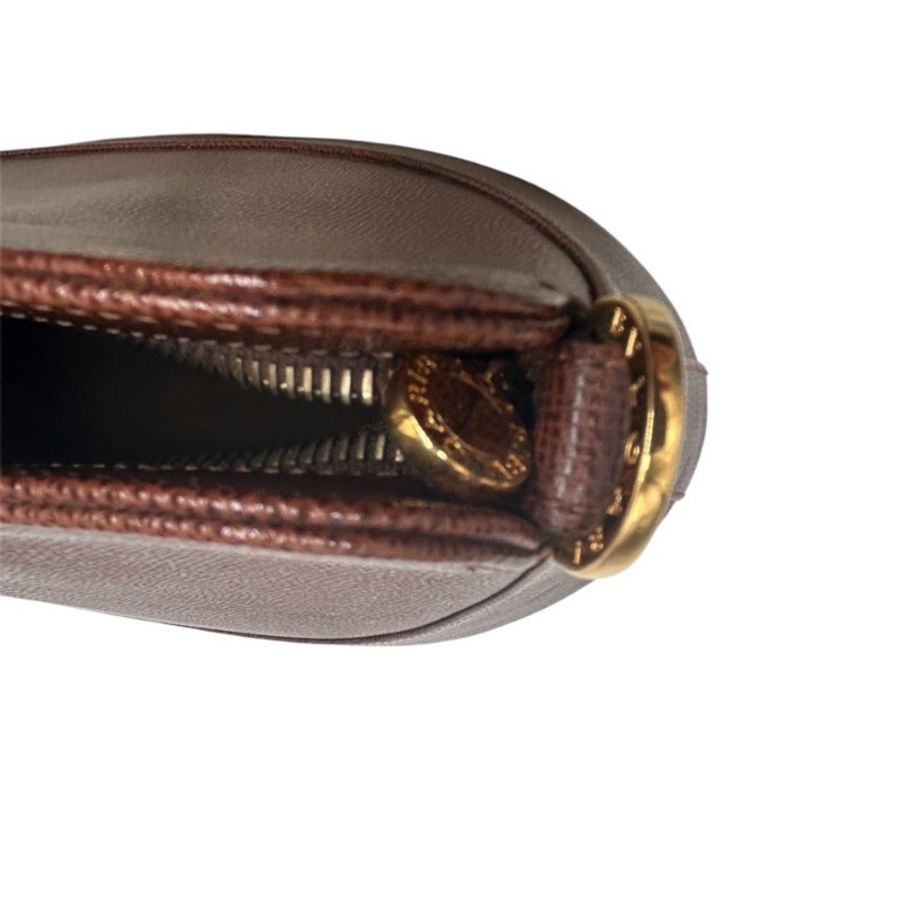 7成新 BVLGARI BROWN LEATHER BAG WITH EXTRA STRAP (思英grse)-3