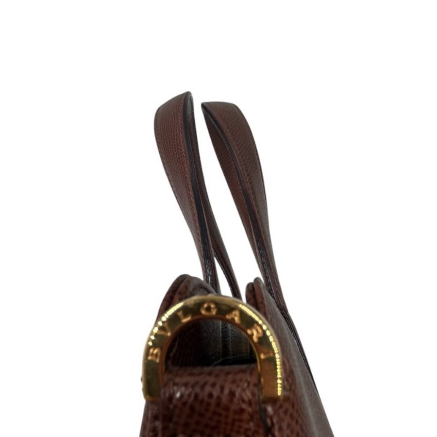 7成新 BVLGARI BROWN LEATHER BAG WITH EXTRA STRAP (思英grse)-4