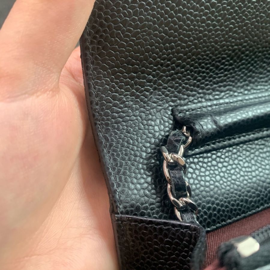 Chanel Caviar WOC 銀扣-18