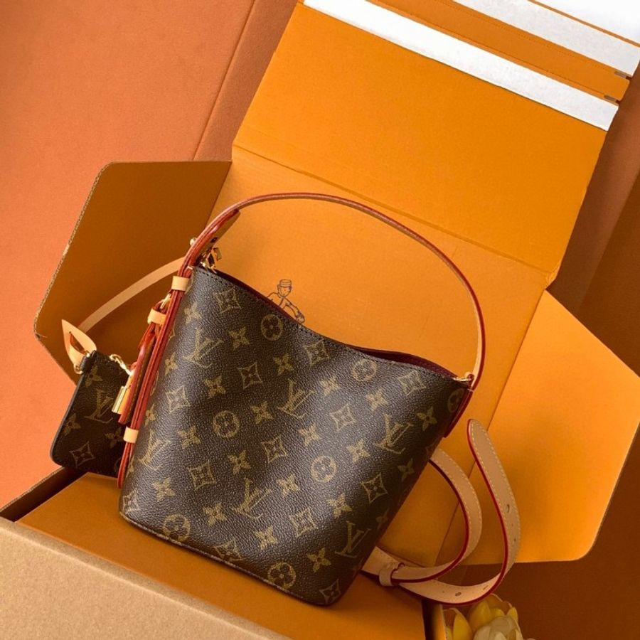 全新 LV All In BB 水桶包 棕色精品包包 M12925-1