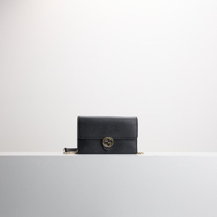 二手Gucci woc 鍊包/黑金-0