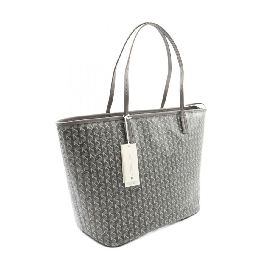 Tory Burch Everready 拉鍊單肩托特包 145634025 帆布皮革 灰色 全新-1