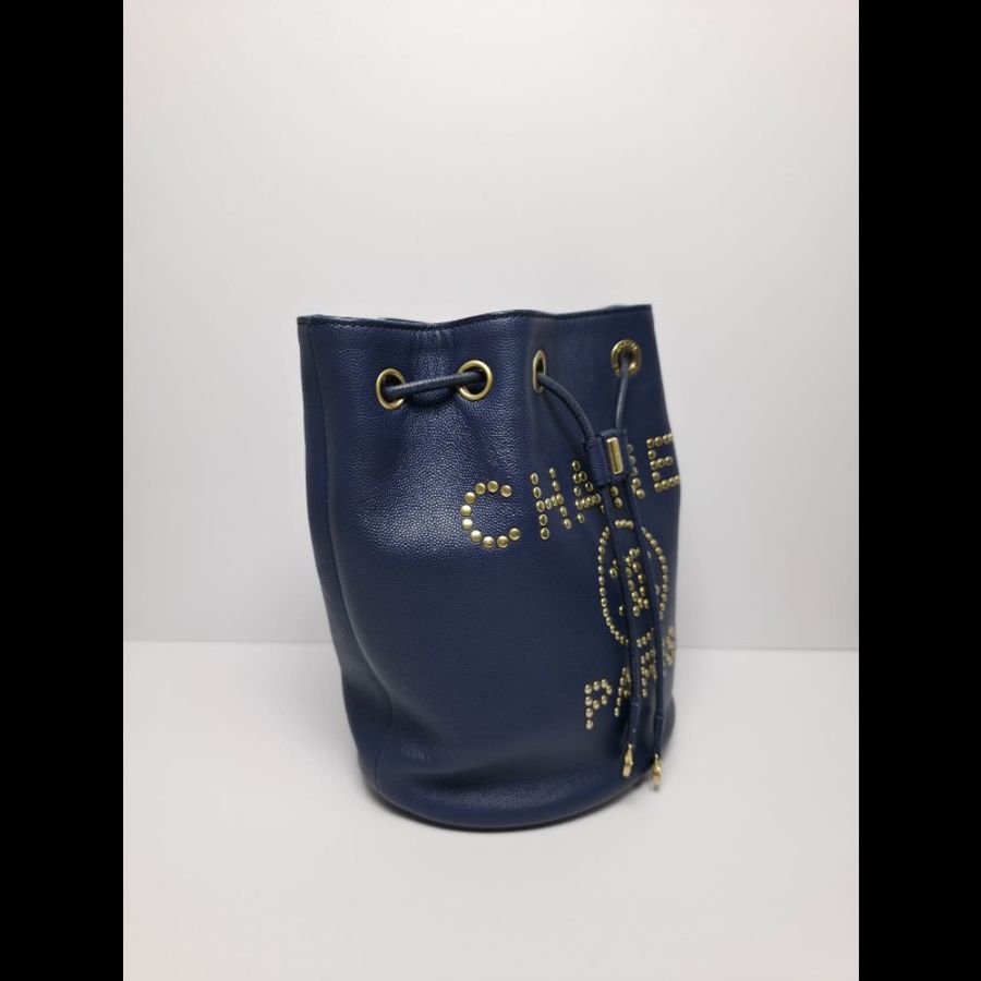Chanel - Small Bucket Crossbody Bag深藍色-4