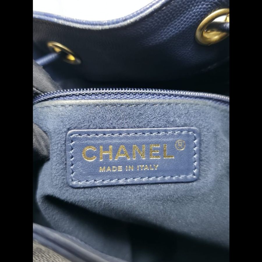 Chanel - Small Bucket Crossbody Bag深藍色-19