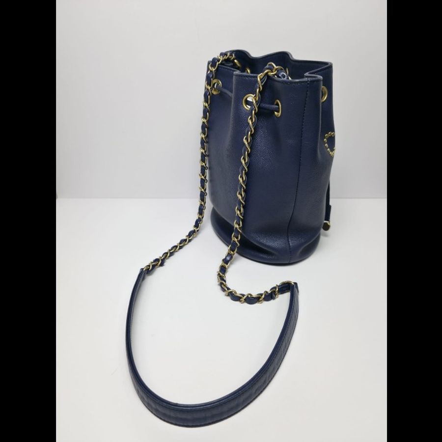 Chanel - Small Bucket Crossbody Bag深藍色-23