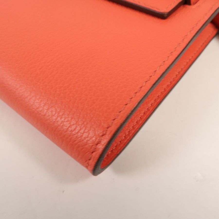 HERMES 【Hermes Fair】Clemence皮革Kelly To Go銀扣肩背袋Rose Lipstick-6
