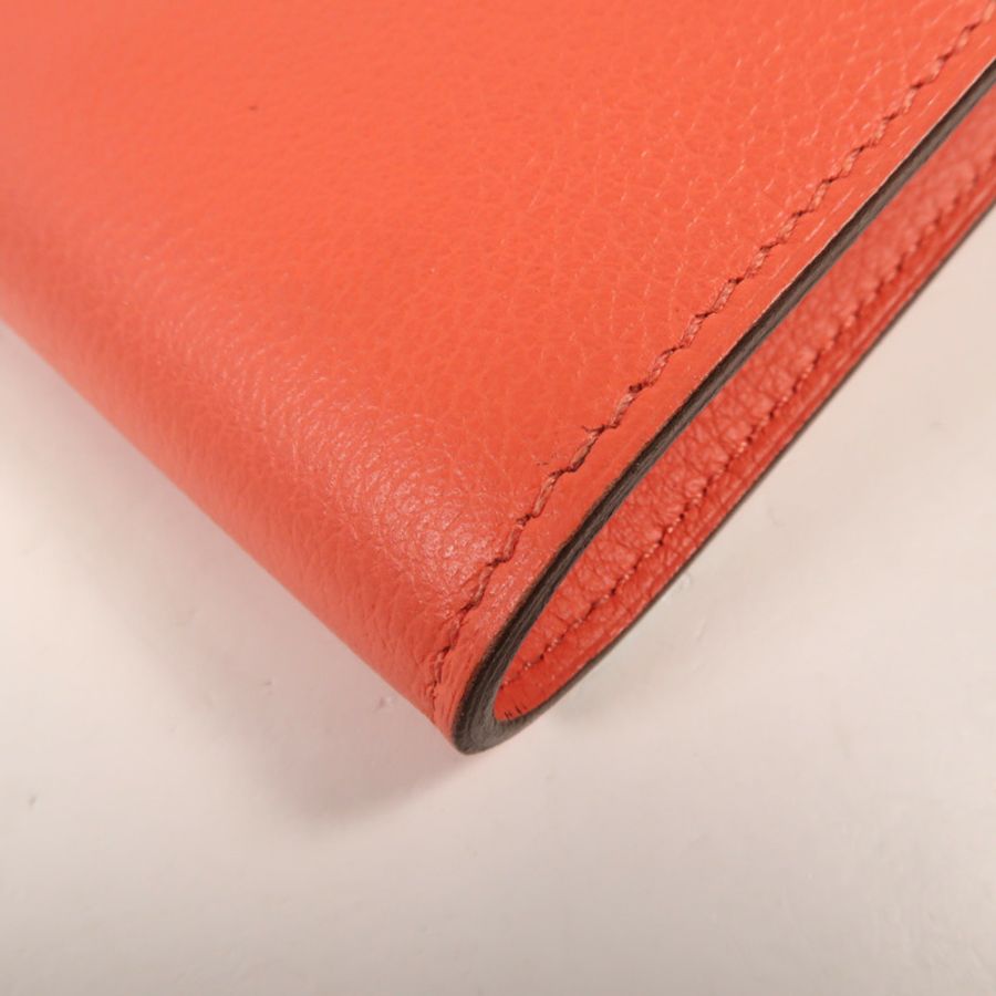 HERMES 【Hermes Fair】Clemence皮革Kelly To Go銀扣肩背袋Rose Lipstick-8