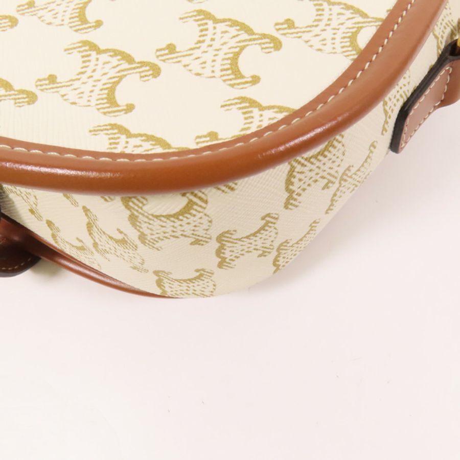CELINE 塗層帆布Folco Bag金扣肩背袋-14