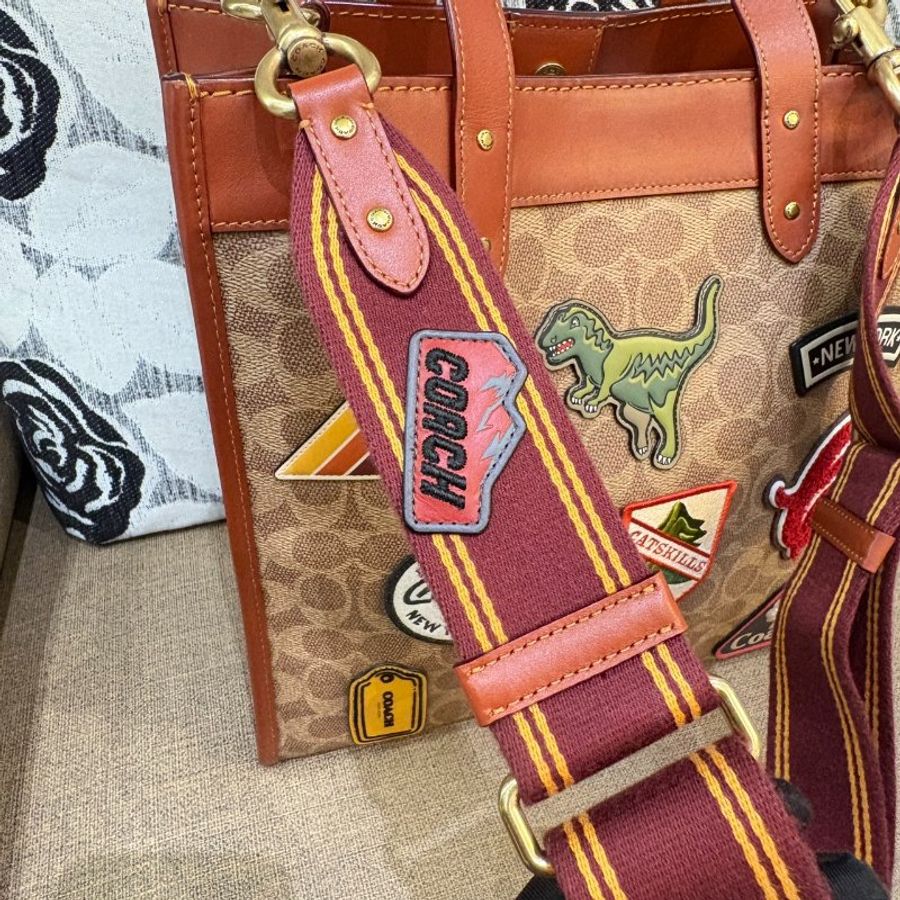 *SHIHNA名牌精品*COACH小恐龍 Rexy 徽章手提肩背包-2