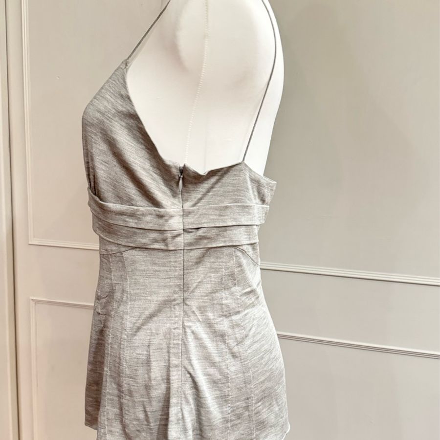 近新正品Dior迪奧淺灰色料子很舒服背心上衣F40(M~L)-2