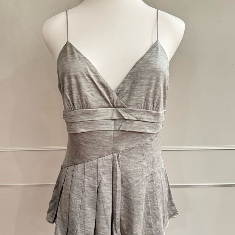 近新正品Dior迪奧淺灰色料子很舒服背心上衣F40(M~L)-3