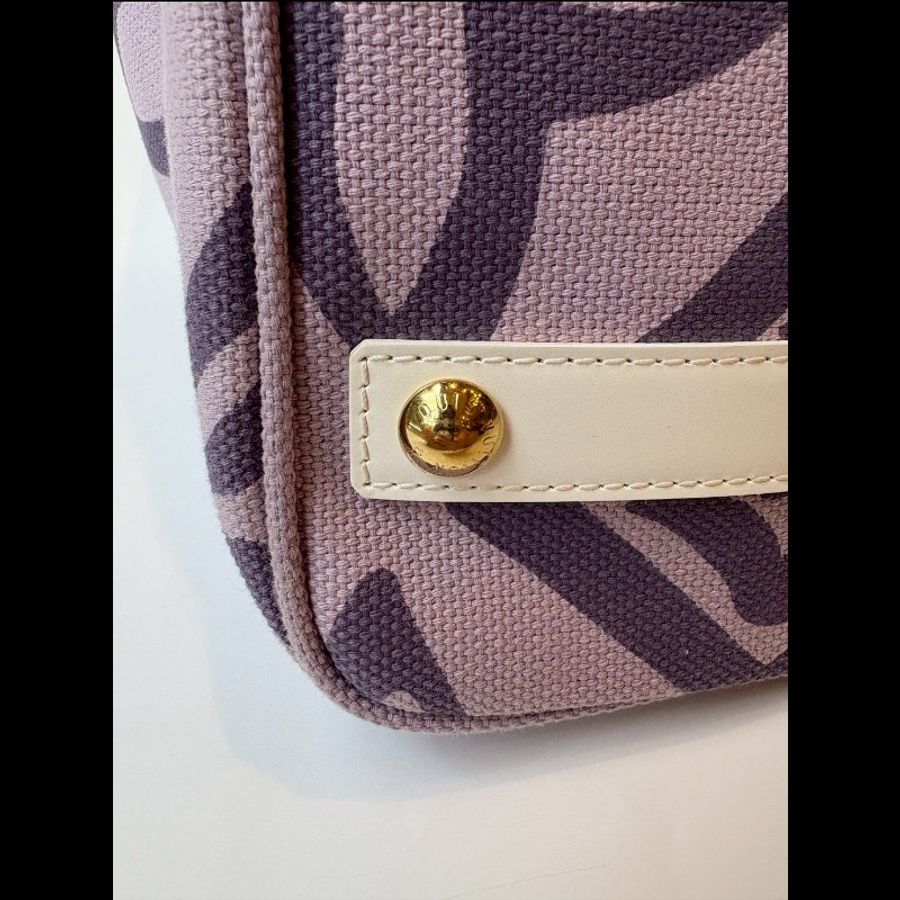 LV 白皮把紫色大印花托特包 大溪地系列 M95680-7