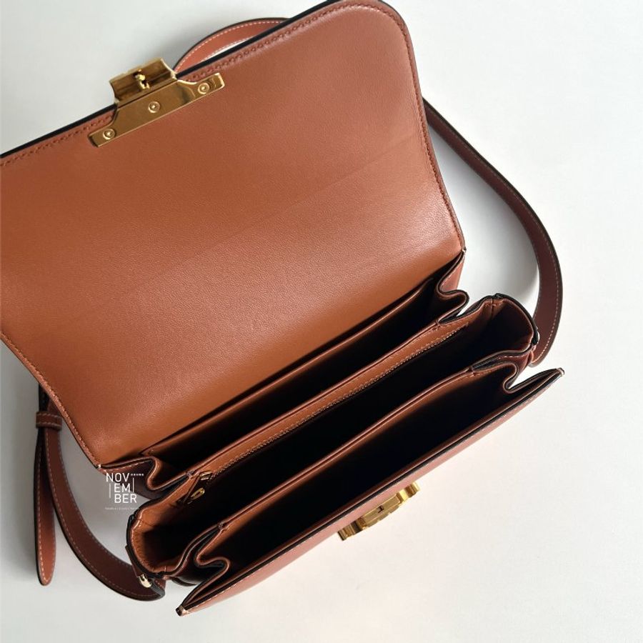 99新🆕 Celine 瑟琳 Triomphe Medium 焦糖色中號-3
